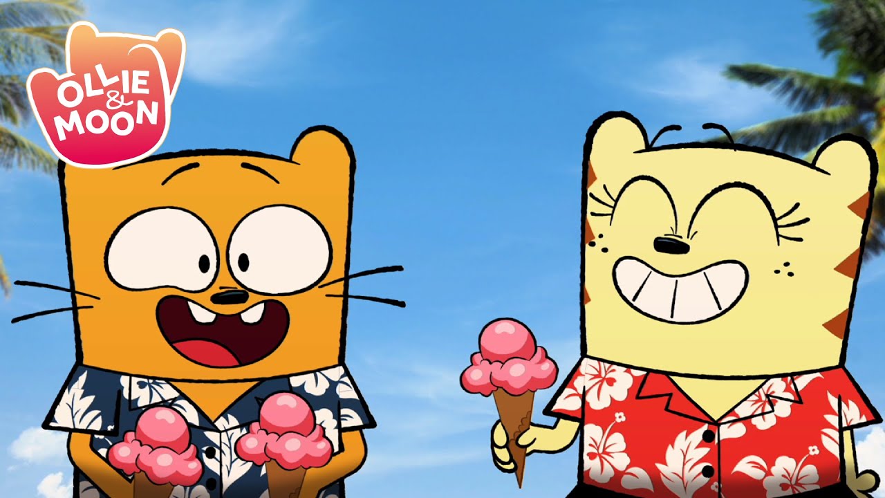Hawaiian Shirt Hijinks 🌺 | Ollie and Moon English | Full Episode | Season 1 | Cartoons for kids