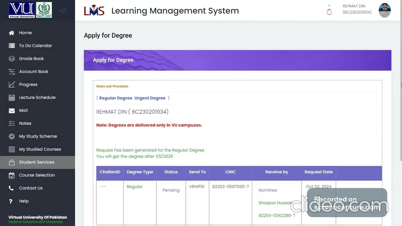 How to Apply for Your Degree at Virtual University of Pakistan (VU) Using VULMS &ndash; Step-by-Step Guide