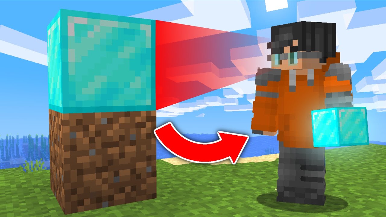 Minecraft pero me dan los bloques que MIRO