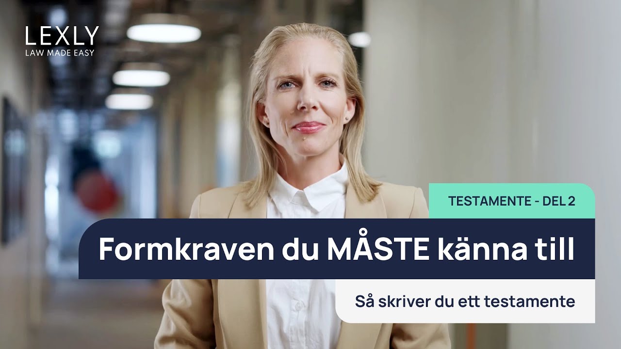 Så skriver du ett testamente som håller juridiskt | LEXLY