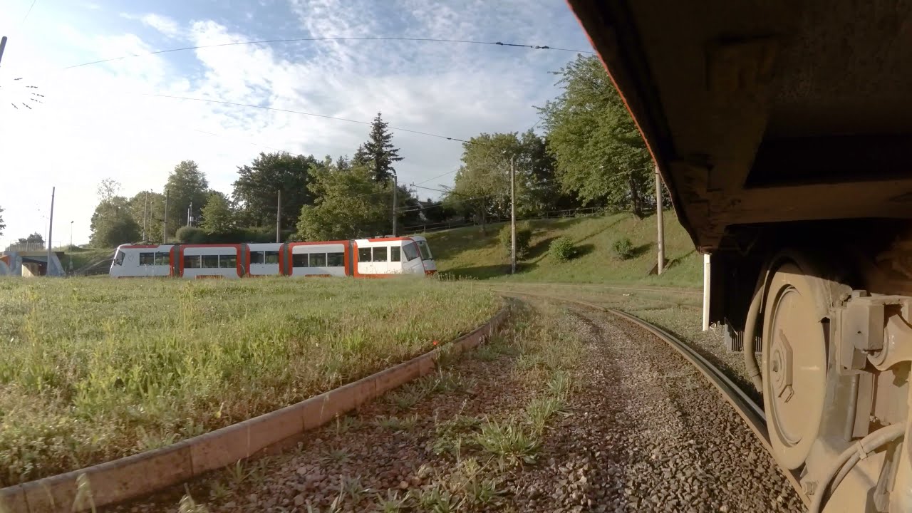 Služební jízda - vozovna Pisárky - Bystrc, Rakovecká [PODVOZEK ČKD DS T6A5] [Tram Track View]