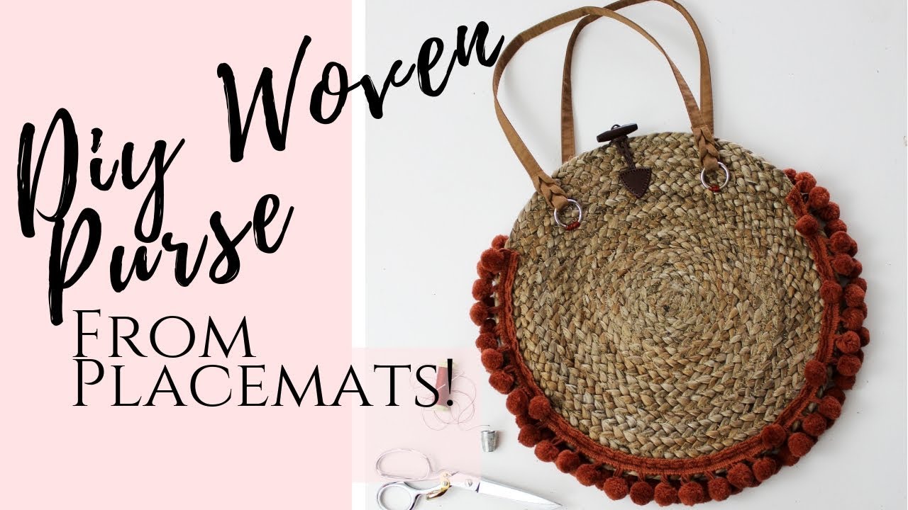 DIY Circle Bag From Woven Placemats!!!