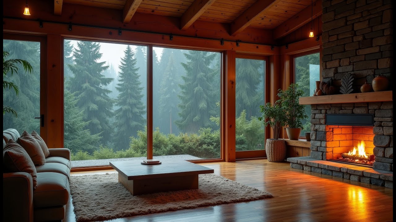 Cozy Cabin Rain Ambience • 1 Hour of Relaxing Rain Sounds for Deep Sleep • White Noise