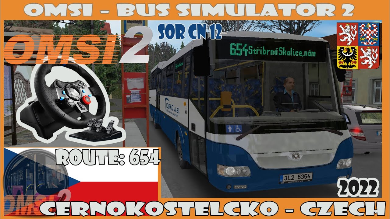 OMSI 2 (2022) - Černokostelecko: 654 - (SOR CN12) Logitech G29 (Czech Republic) Happy New Year!!!