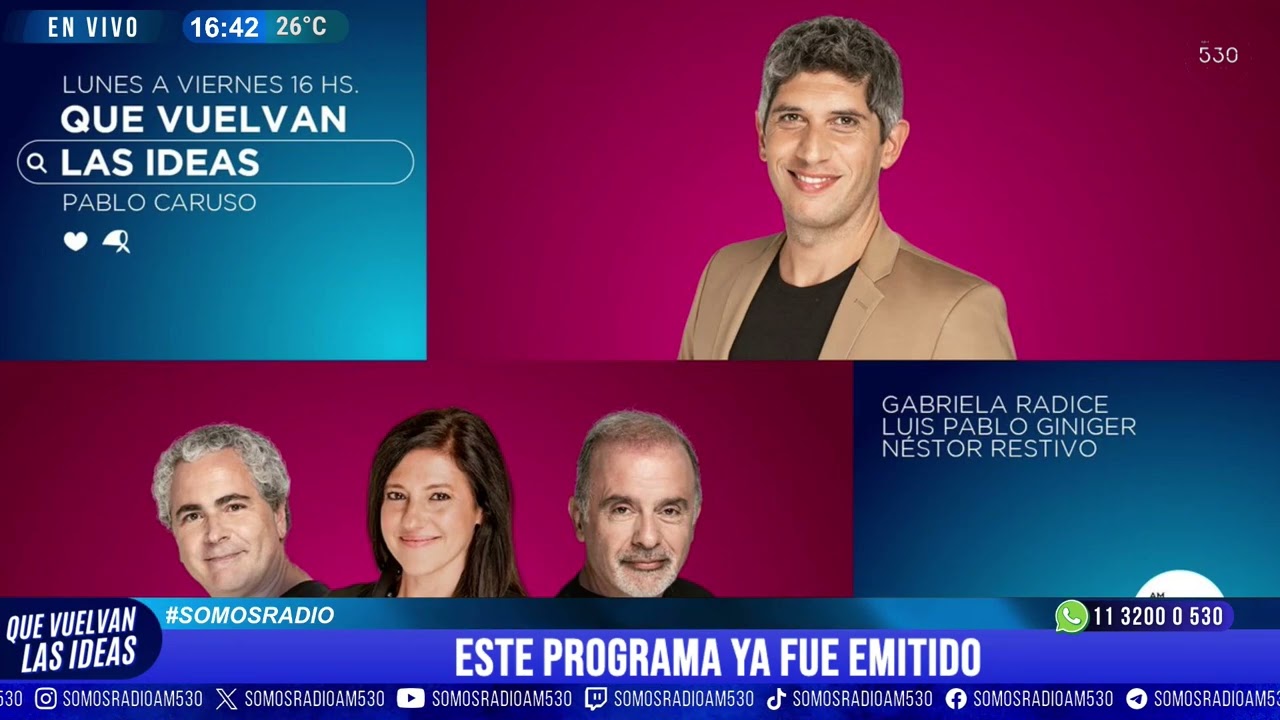 TRUMP y el CASO EPSTEIN: ENTREVISTA a ANAHÍ RUBÍN en QUE VUELVAN LAS IDEAS - AM 530