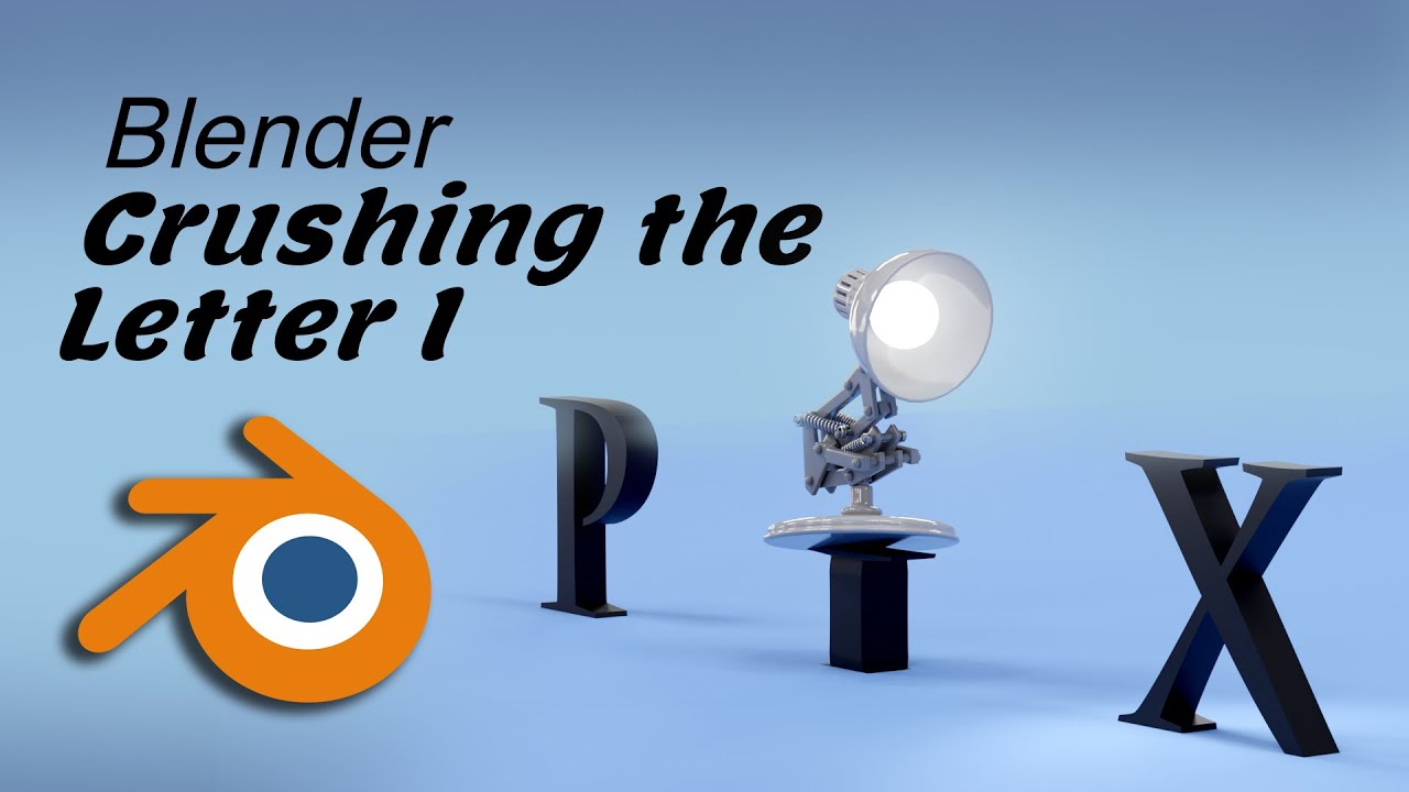 Blender Pixar Logo Creation Part 8: Crushing the Letter I