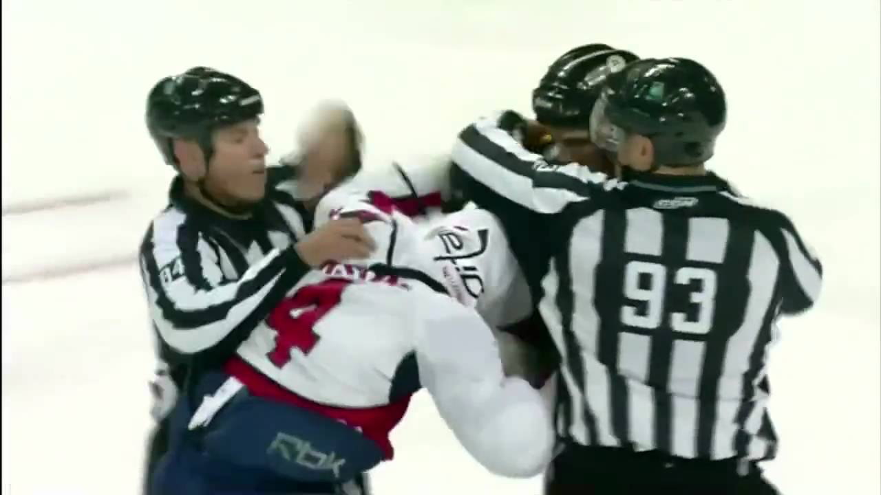 John Erskine vs Shawn Thornton Oct 1, 2009