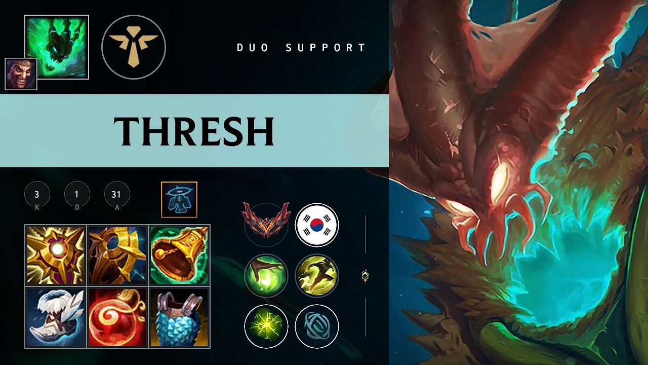 Thresh Support vs Nautilus - KR Grandmaster Patch 26.08