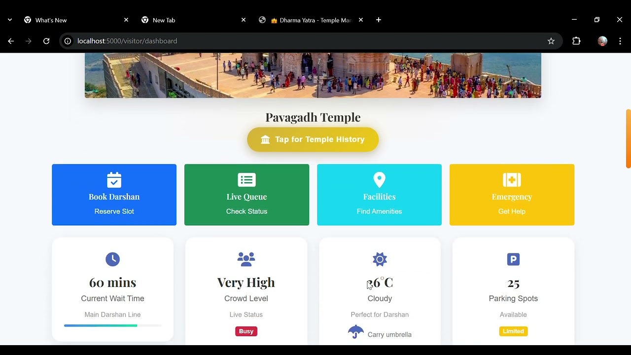 🛕  Dharma Yatra &ndash; AI-Based Crowd & Safety Management for Temples