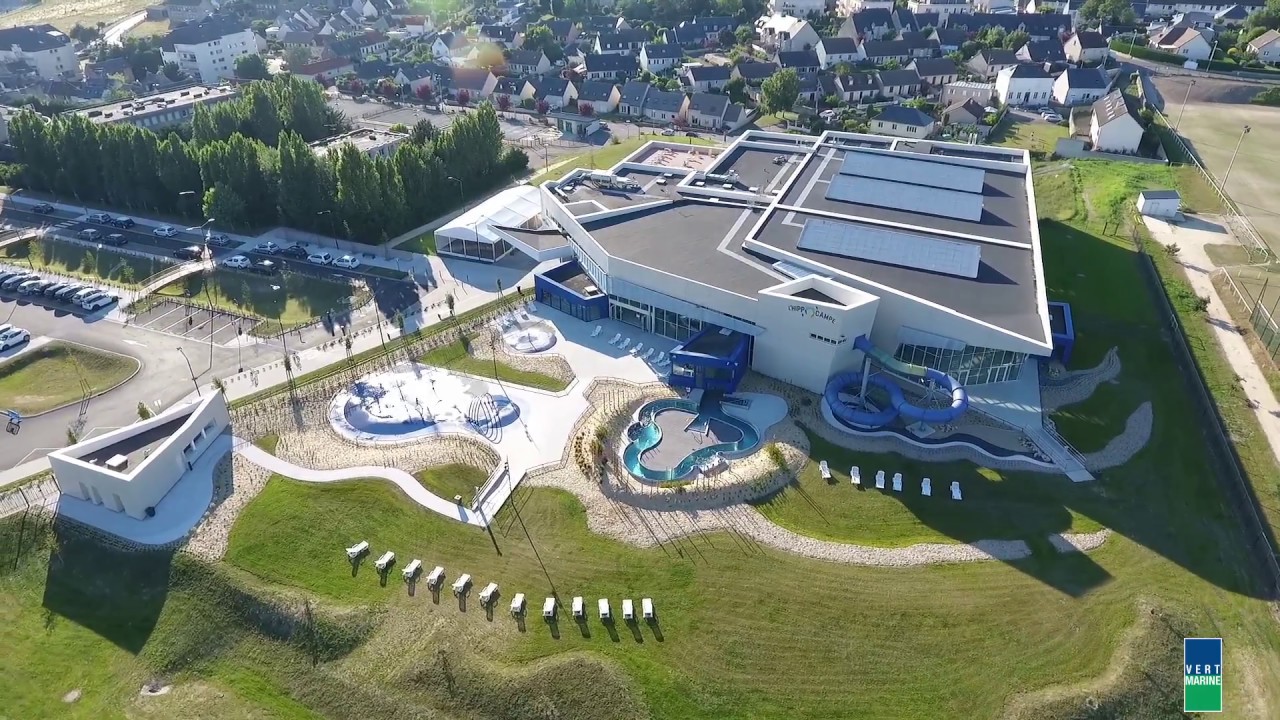Centre Aquatique L'HIPPOCAMPE (GRANVILLE 50400) - VERT-MARINE - DRONE AT WORK