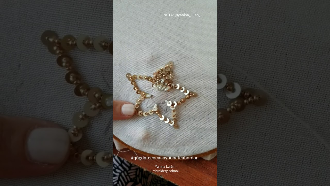 TUTORIAL 8 - b bordado en pedreria de flor estrella