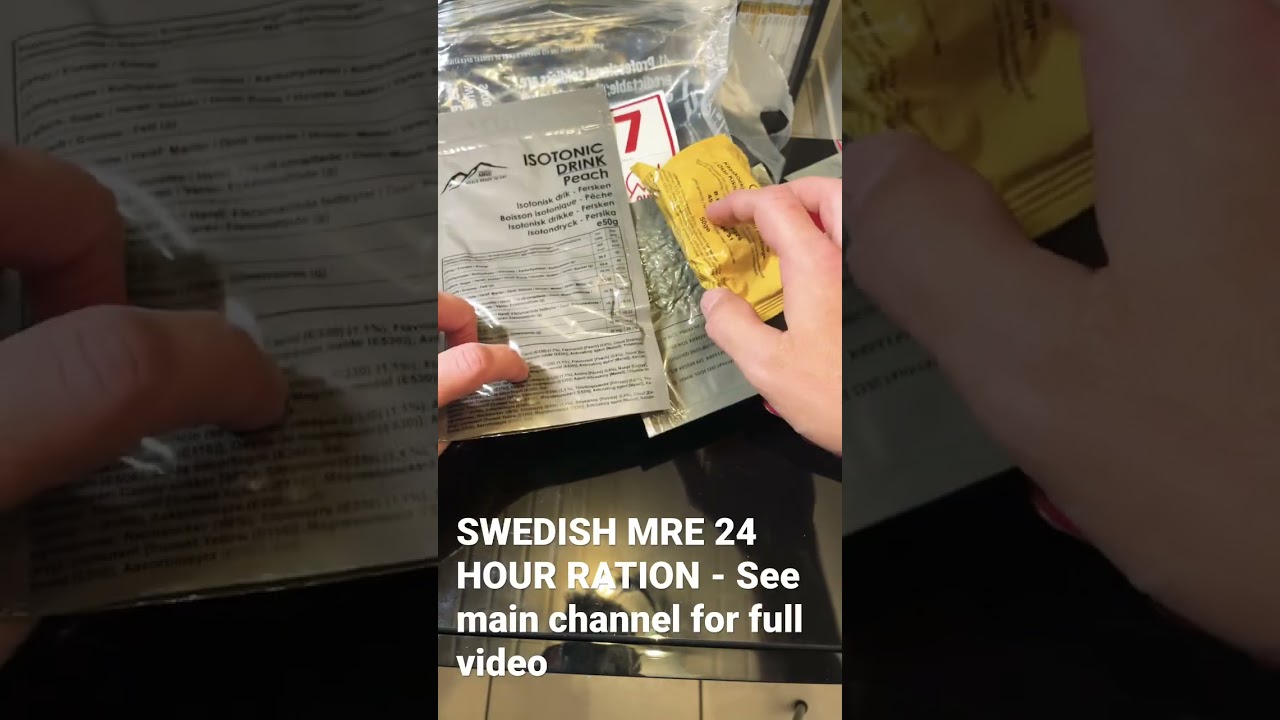 Шведский рацион MRE на 24 часа. Полное видео смотрите на основном канале.