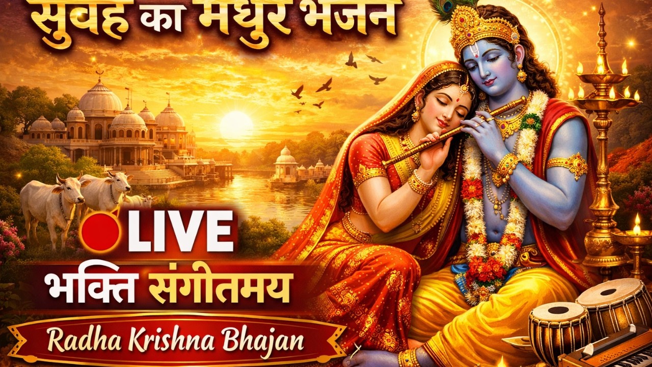 “🔴 Live: सुबह का मधुर भजन | राधा कृष्ण भजन | Morning Bhajan | Live Bhakti Sangeet”