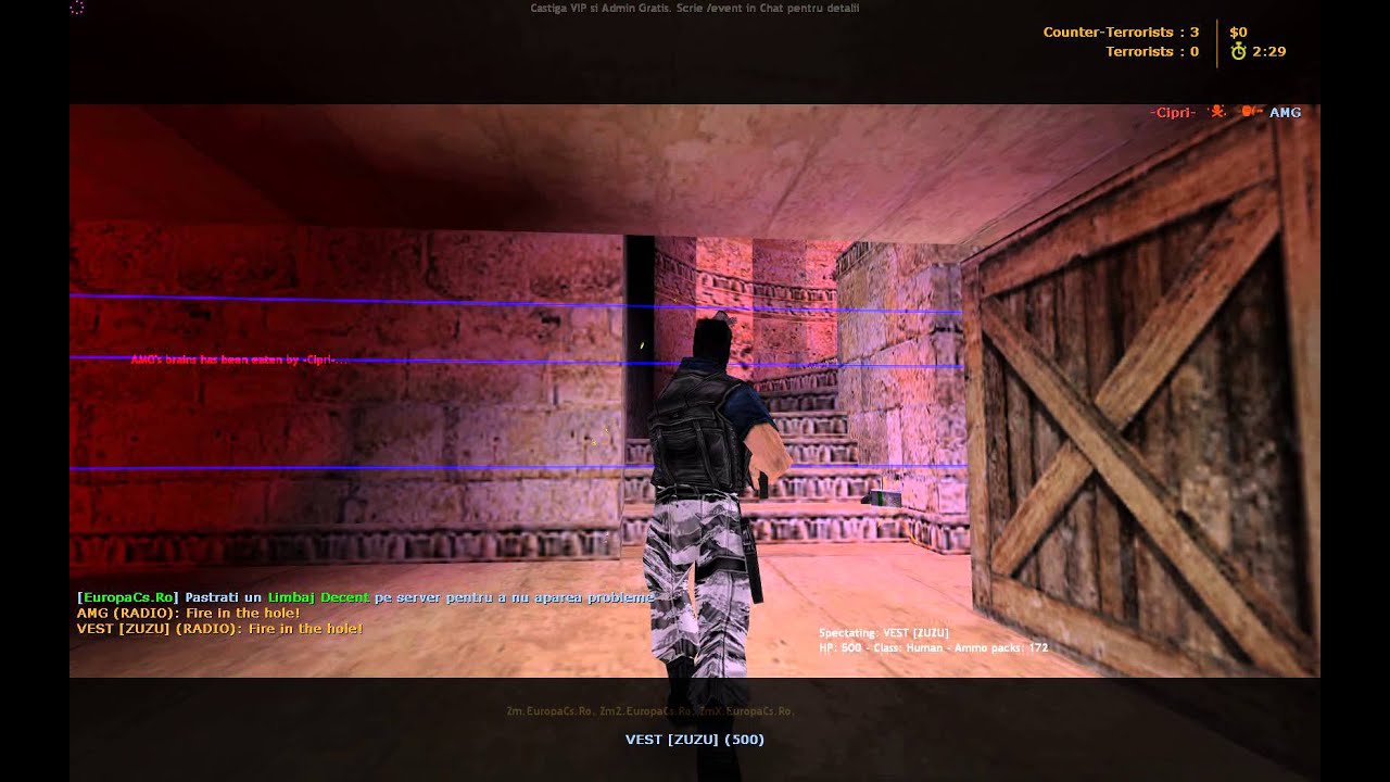 Counter Strike Zombie Plague Laser Battle