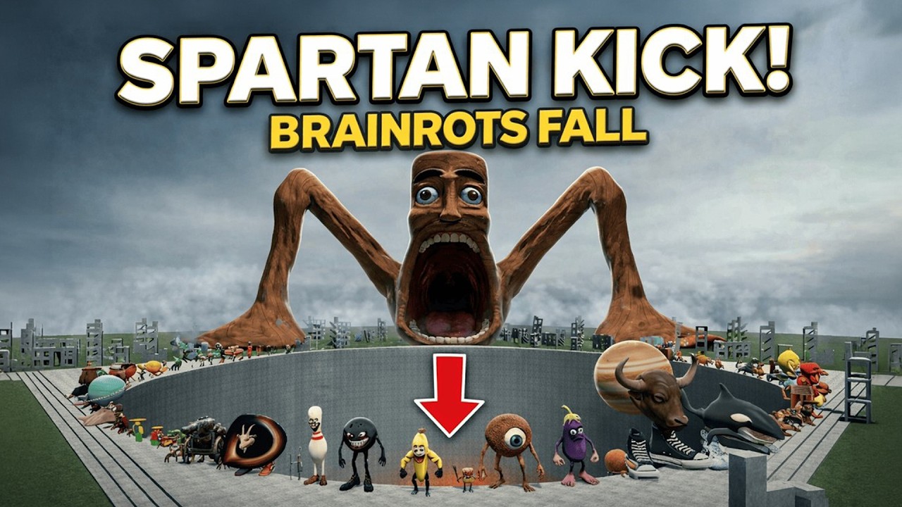 Spartan Kick Experiment: Italian Brainrots Dropped From a Giant Building | GMod