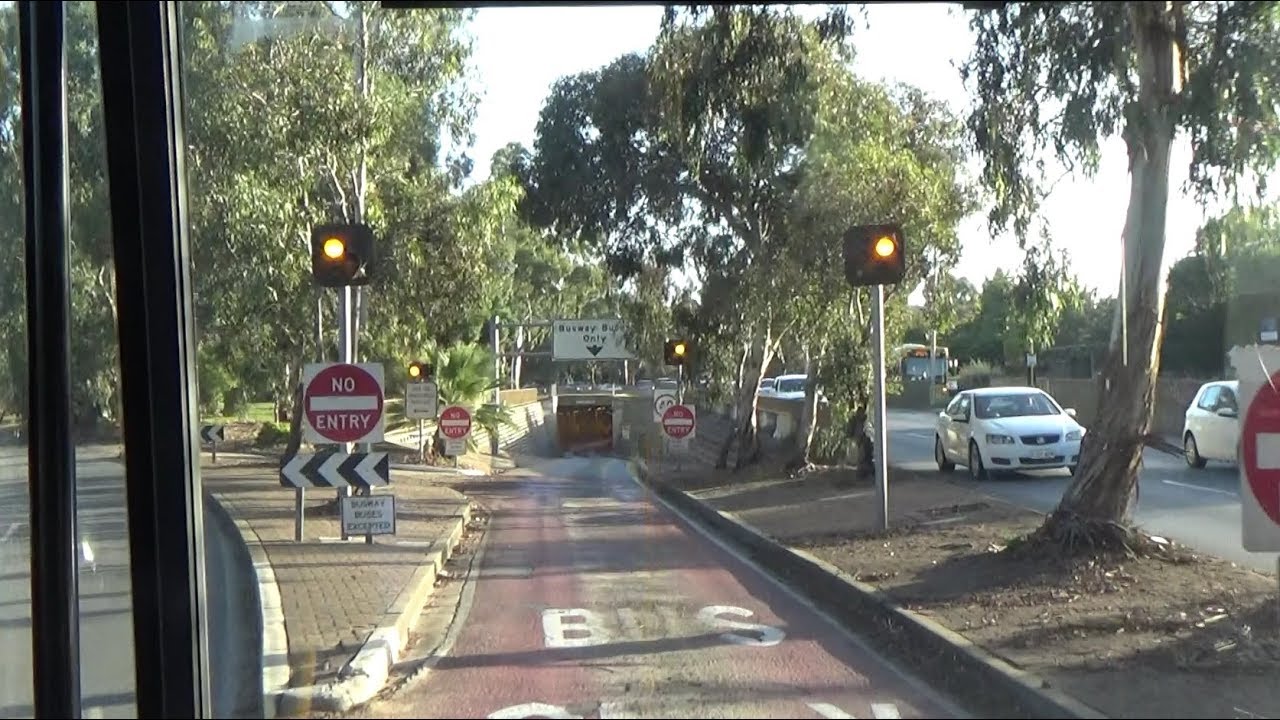 Adelaide O-Bahn Route No.C1G  Driving View City-North Terrace to TTP Interchange