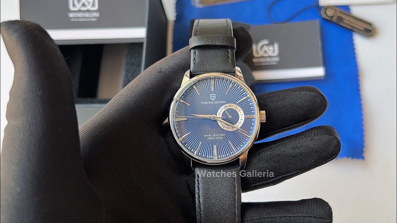 Pagani Design PD1654 Cocktail Time Silver Blue Japan Movement Seiko VH65 Leather Strap Original Men
