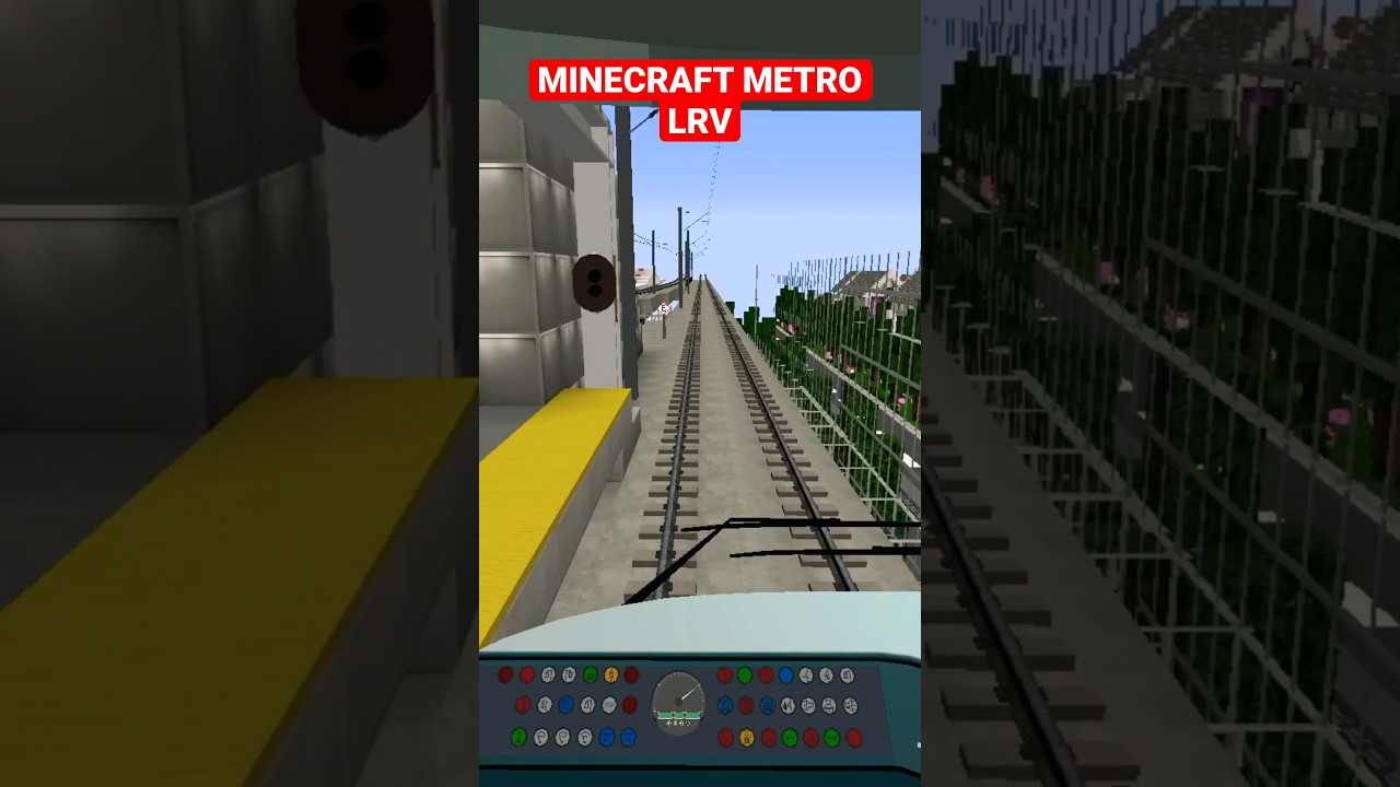 Minecraft Metro light rail #minecraft #gaming #train #minecrafttrain #metro
