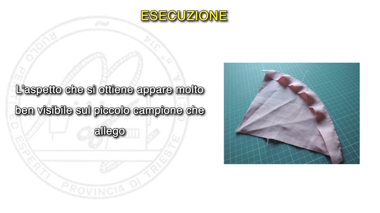 Rifiniture sartoriali su orli arrotondati