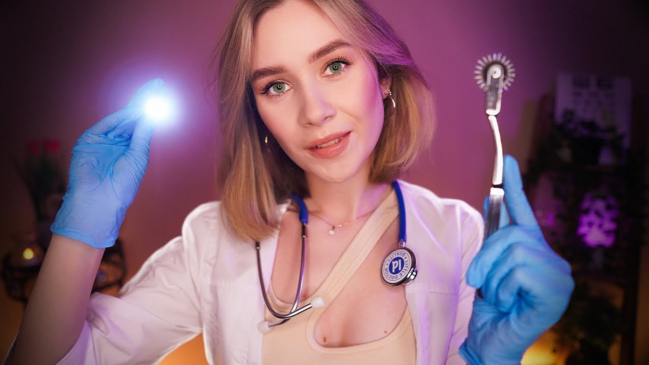 ❗️ АСМР МЕДОСМОТР ВРАЧА ТЕРАПЕВТА 👩‍⚕ Проверка глаз, ушей, нервов, рефлексов asmr doctor