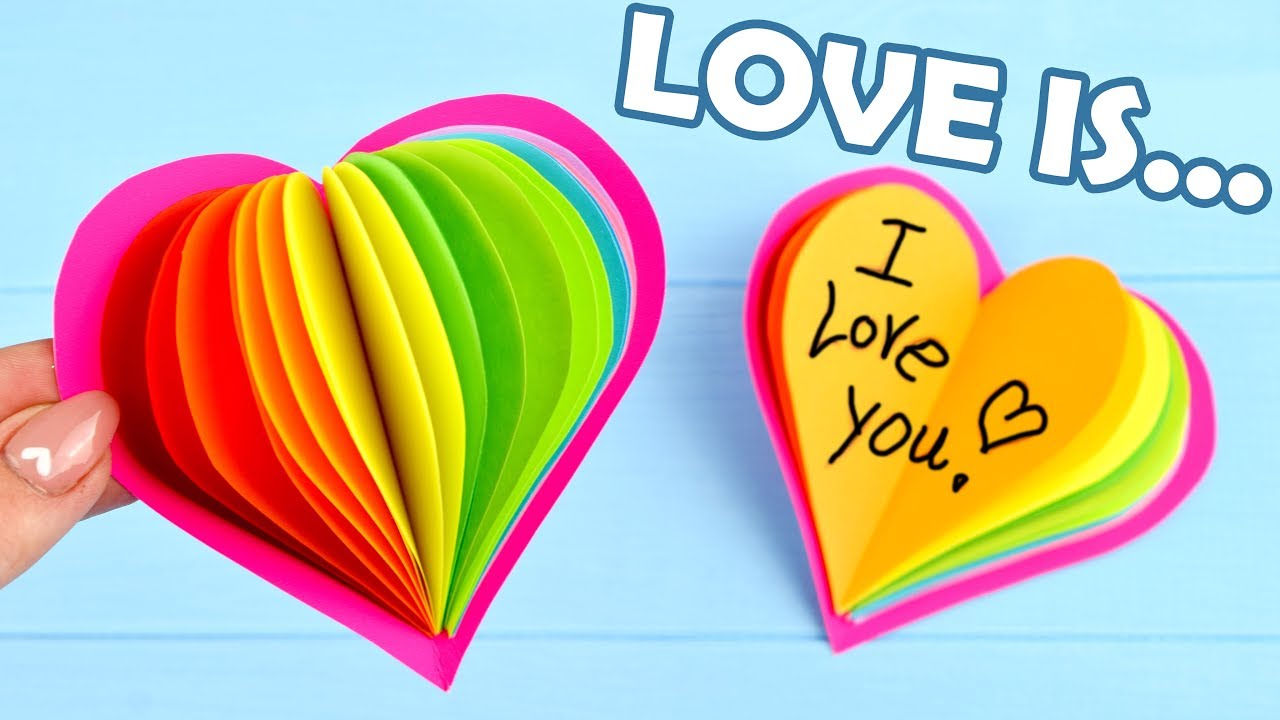 DIY ❥ Rainbow Valentine's Notebook