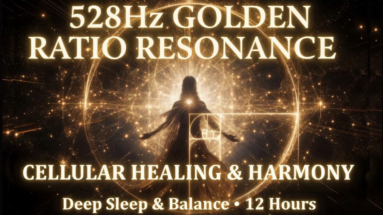 528Hz Golden Ratio Resonance – Deep Harmony, Balance & Cellular Alignment While You Sleep – 12 Hours