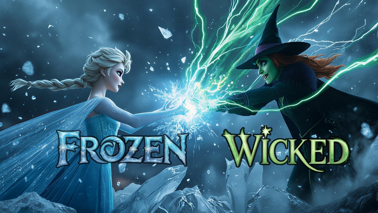 Elsa Meets Wicked ❄️🌟 Fan-Made Animated Crossover Adventure #viral #disney #movie #frozen