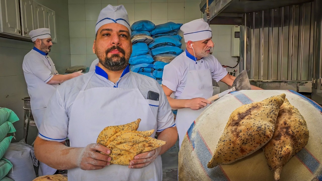 This Bread Inflates Like a Balloon 🎈 Iraqi Samoon Baked in Iran