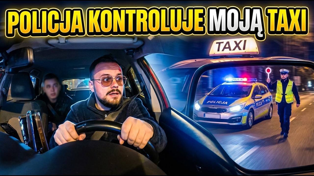 POLICJA KONTROLUJE  MOJĄ TAXI!!
