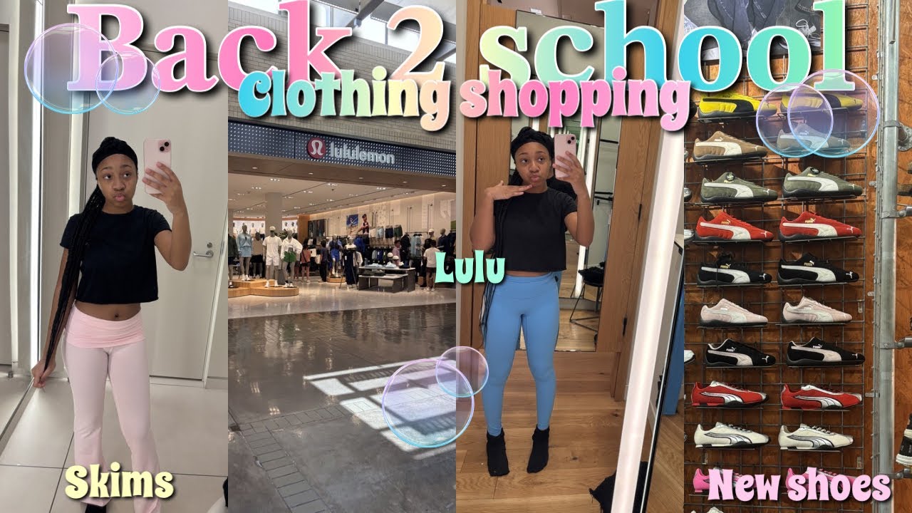 Come back 2 school clothing shopping |skims,lulu,more|