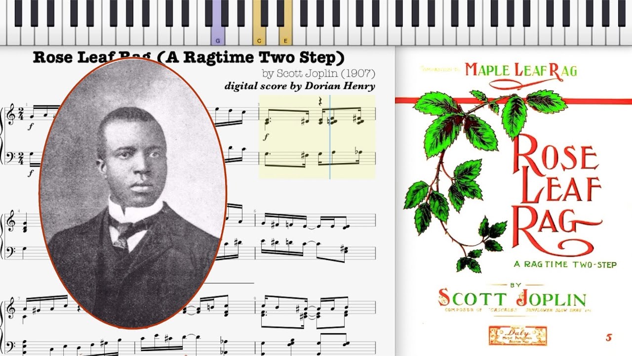 Rose Leaf Rag by Scott Joplin (1907, Ragtime piano)