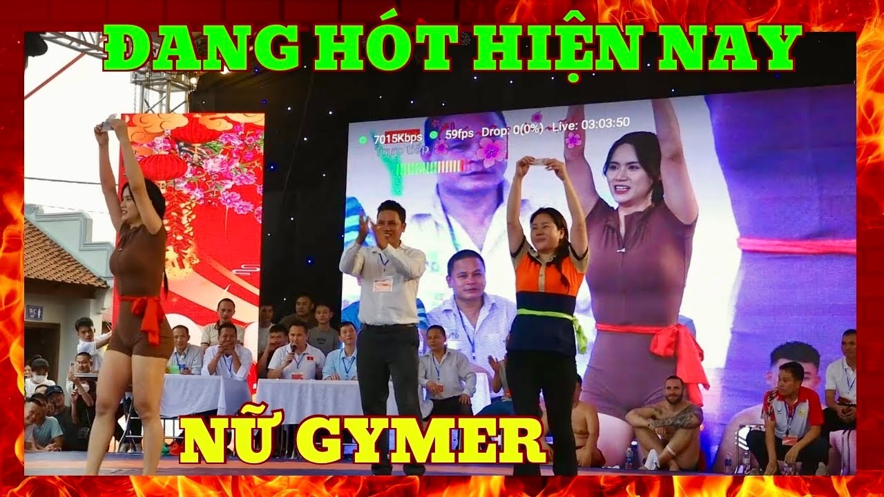 NỮ GYMER dáng đẹp eo thon nổi nhất mạng xã hội Traditional Vietnamese Wrestling women's Wrestling.