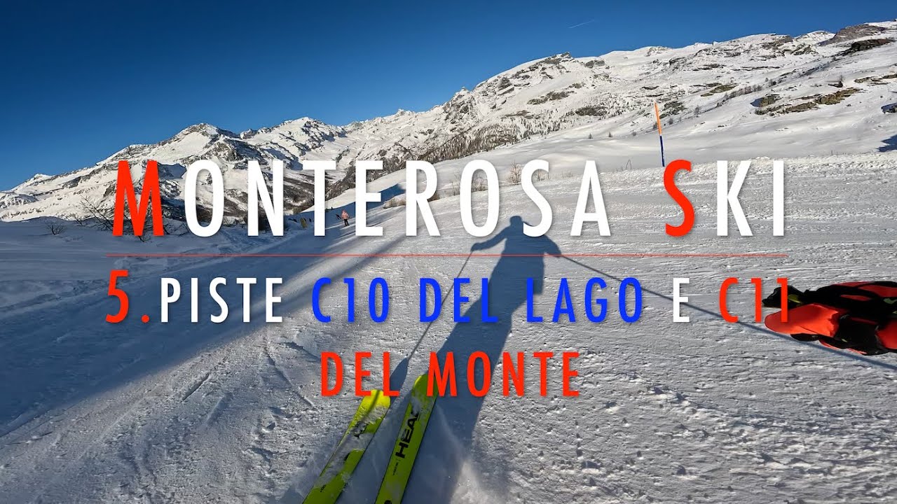 4K 🔴 MONTEROSA SKI 🔴 5. Piste C10 (blu) e C11 (rossa) 🔴 Day 2 🔴 4.2.2025