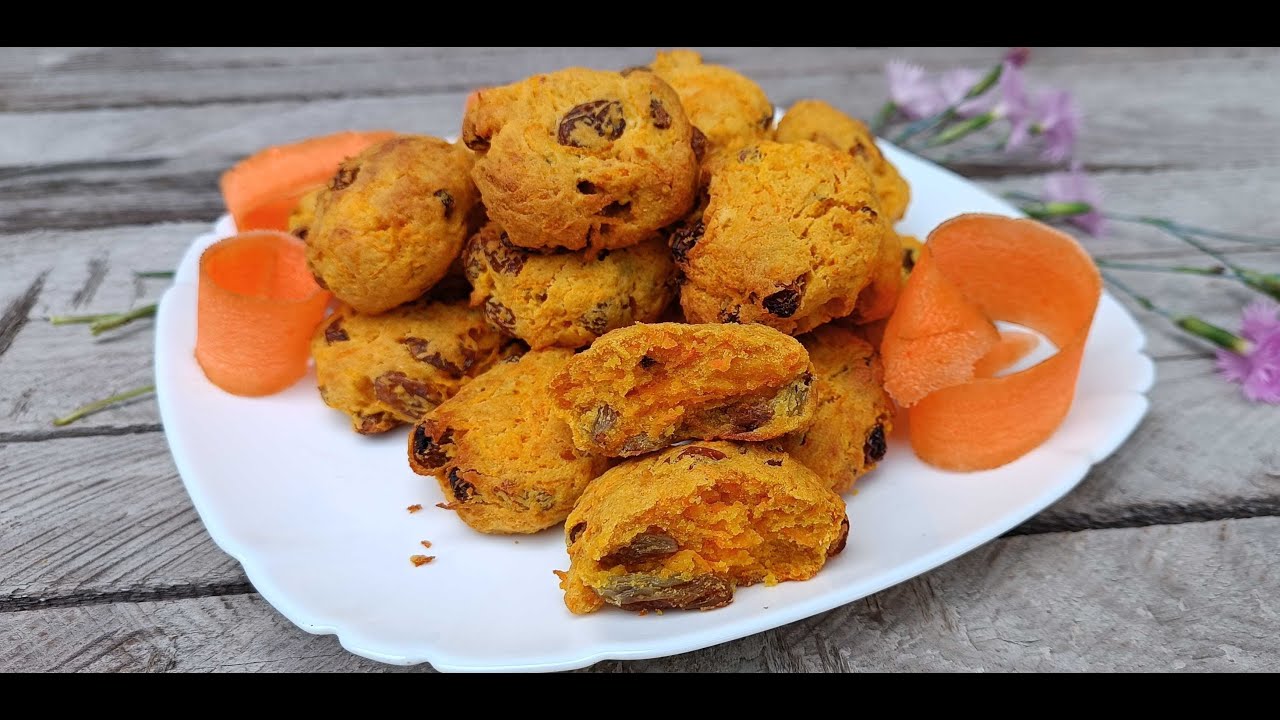 Дитяче морквяне печиво / Печиво без цукру / Смачний перекус/ Carrot cookies for babies