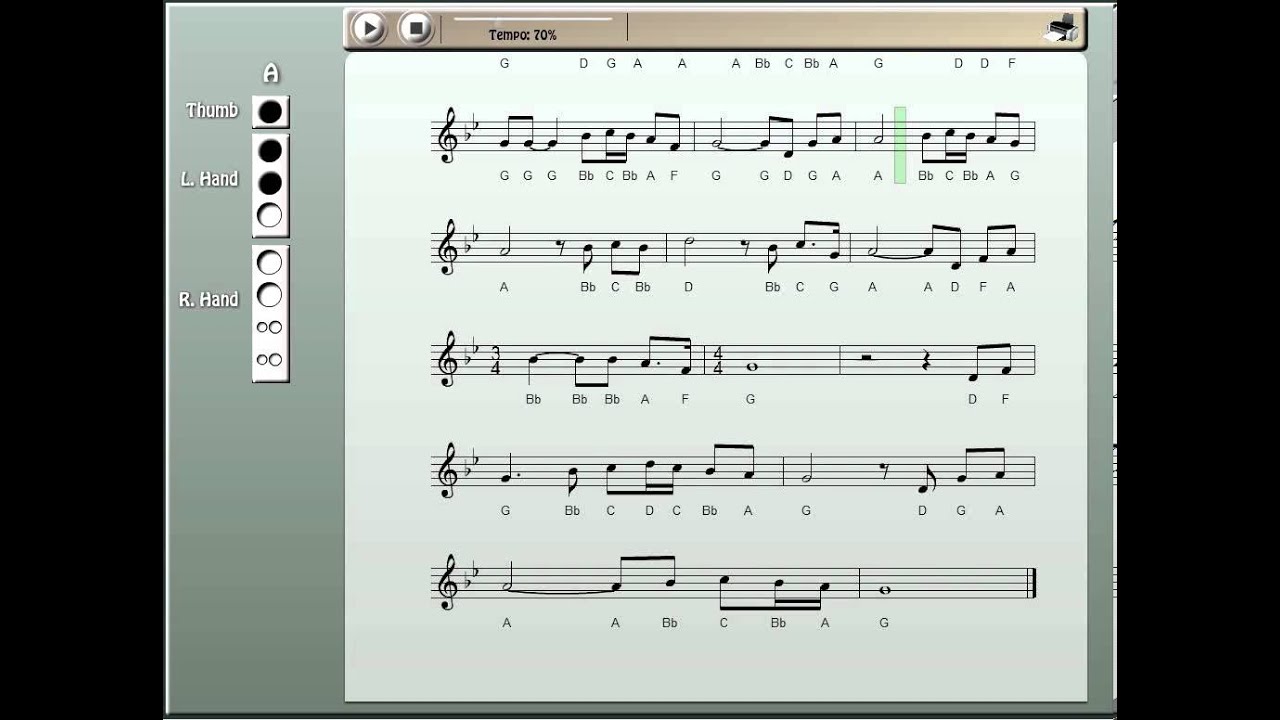 Recorder Notes - Misty Mountains Cold