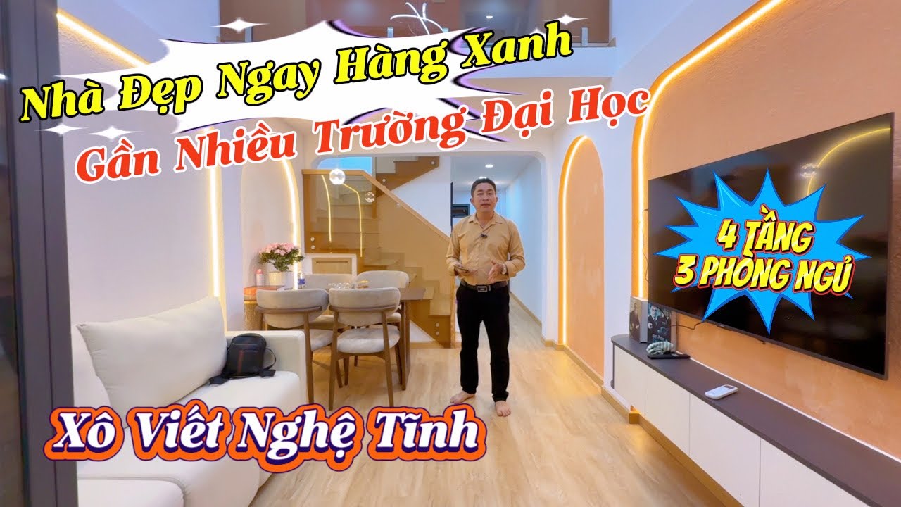 Nhà đẹp 4 tầng, ngay ngã 4 Hàng Xanh. Xô Viết Nghệ Tĩnh. Gần nhiều trường Đại Học quanh đây