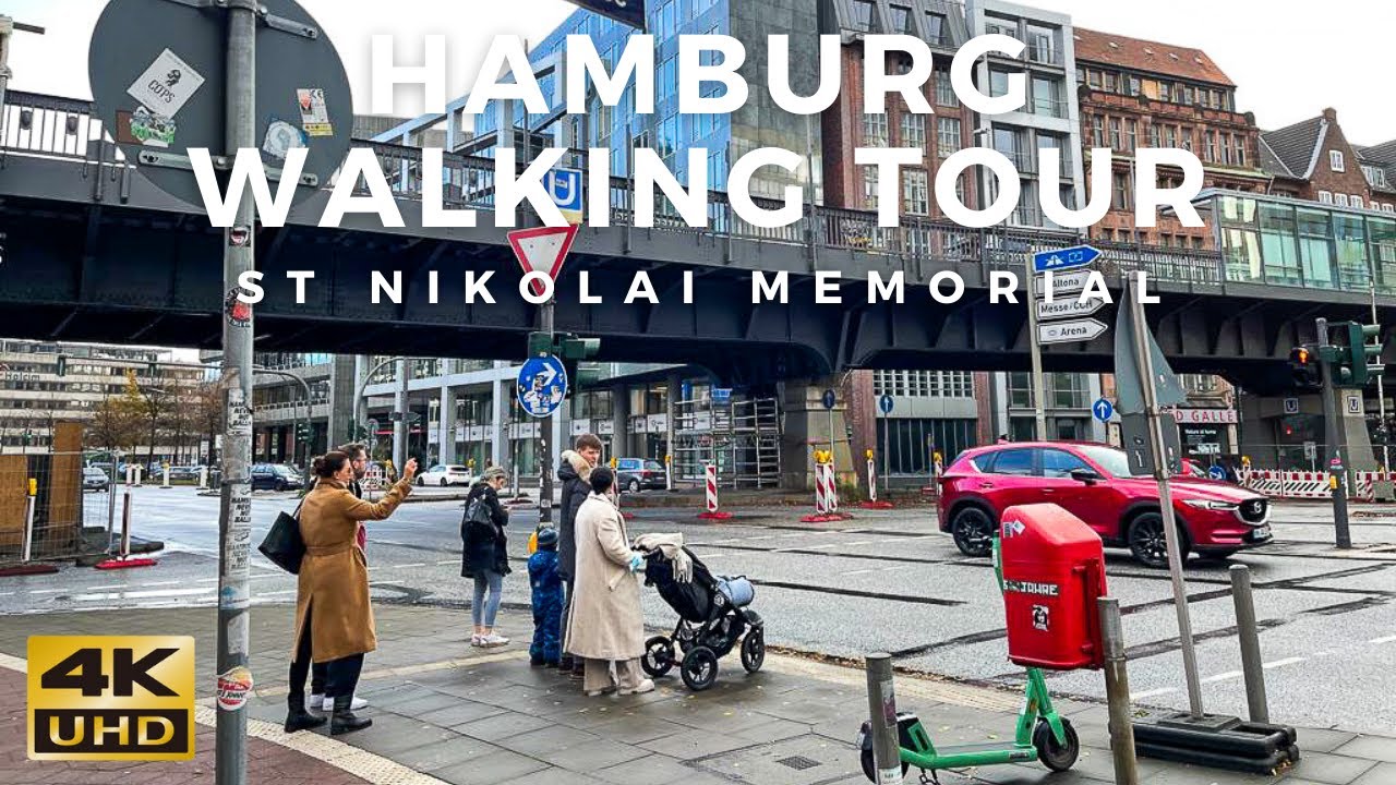 HAMBURG Walking Tour - St Nikolai Memorial - Germany 🇩🇪 - City Walk UHD 4K [November 2021]