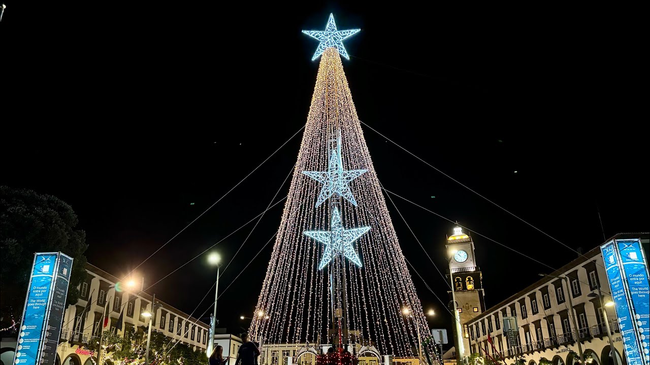 LIVE: Ponta Delgada Walk on cold Sunday night, São Miguel Açores Portugal - 24.11.2024 #walk