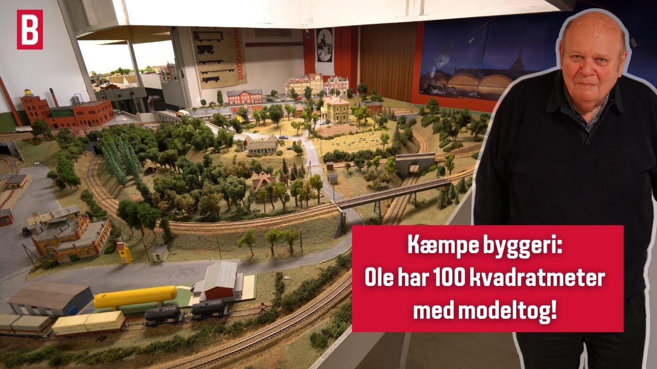 Kæmpe byggeri: Ole har 100 kvadratmeter med modeltog