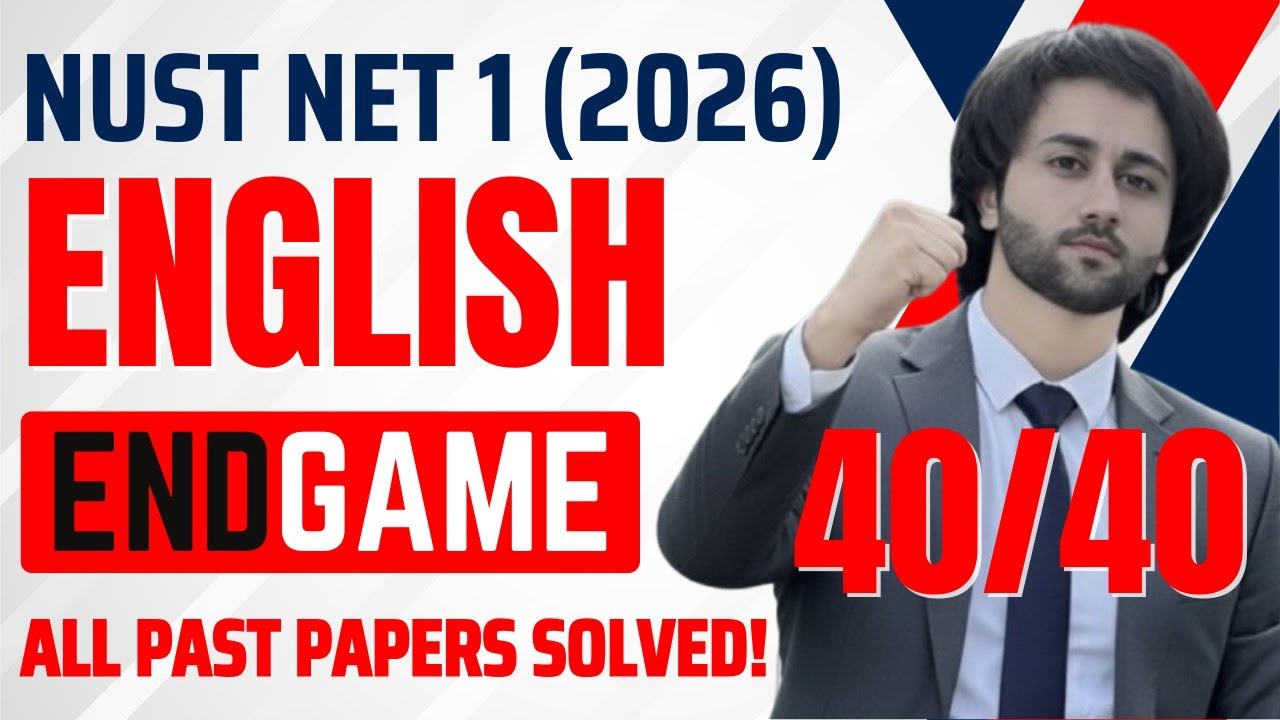 NUST NET English Preparation 2026 I NUST NET English Past Papers I NUST NET English EndGame I NET
