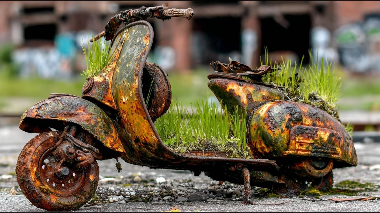 Vespa Scooter restoration | Restored Vespa Scooter | Old Bike Restoration And Repair