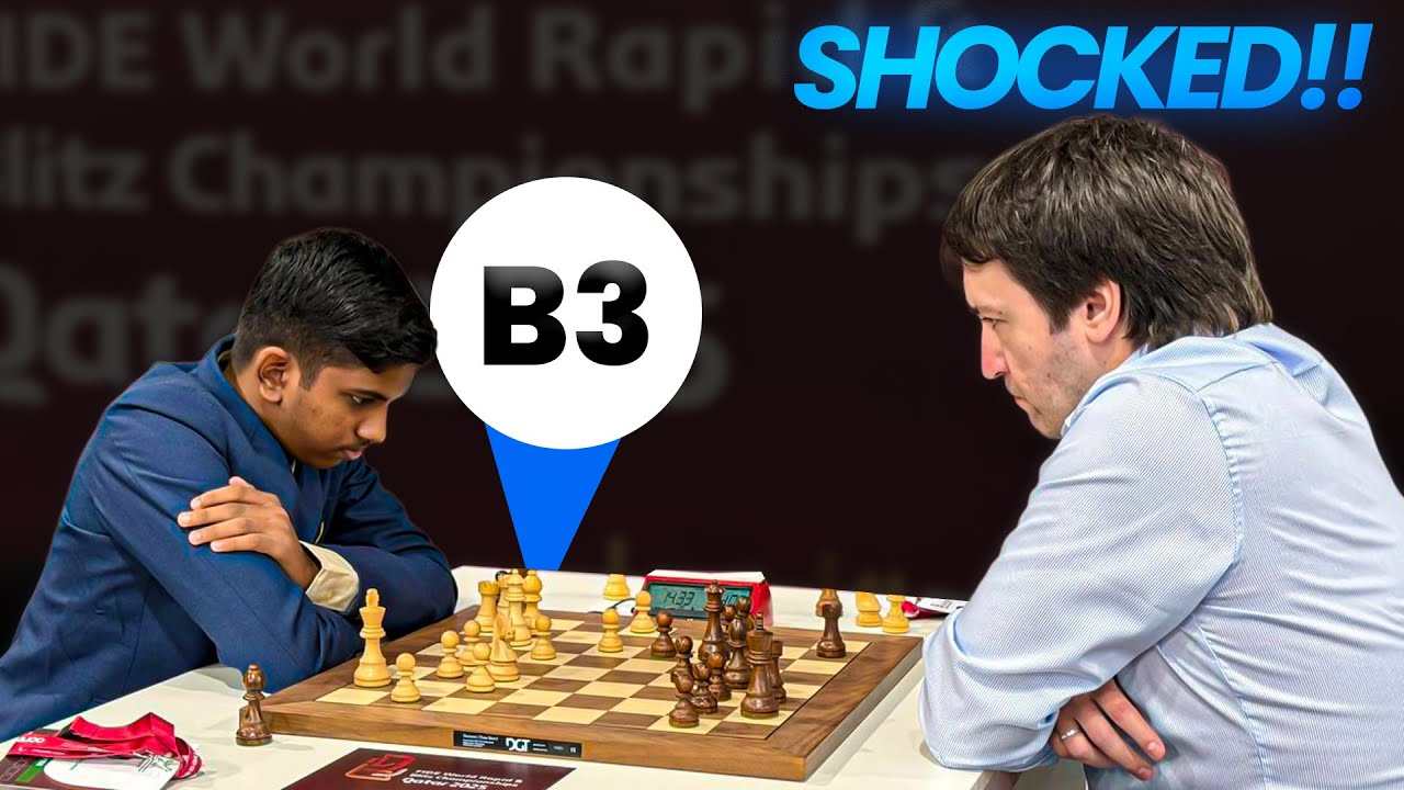 15-year-old IM Goutham Krishna plays 1.b3 to beat GM Teimour Radjabov 🔥🤠 | World Rapid 2025