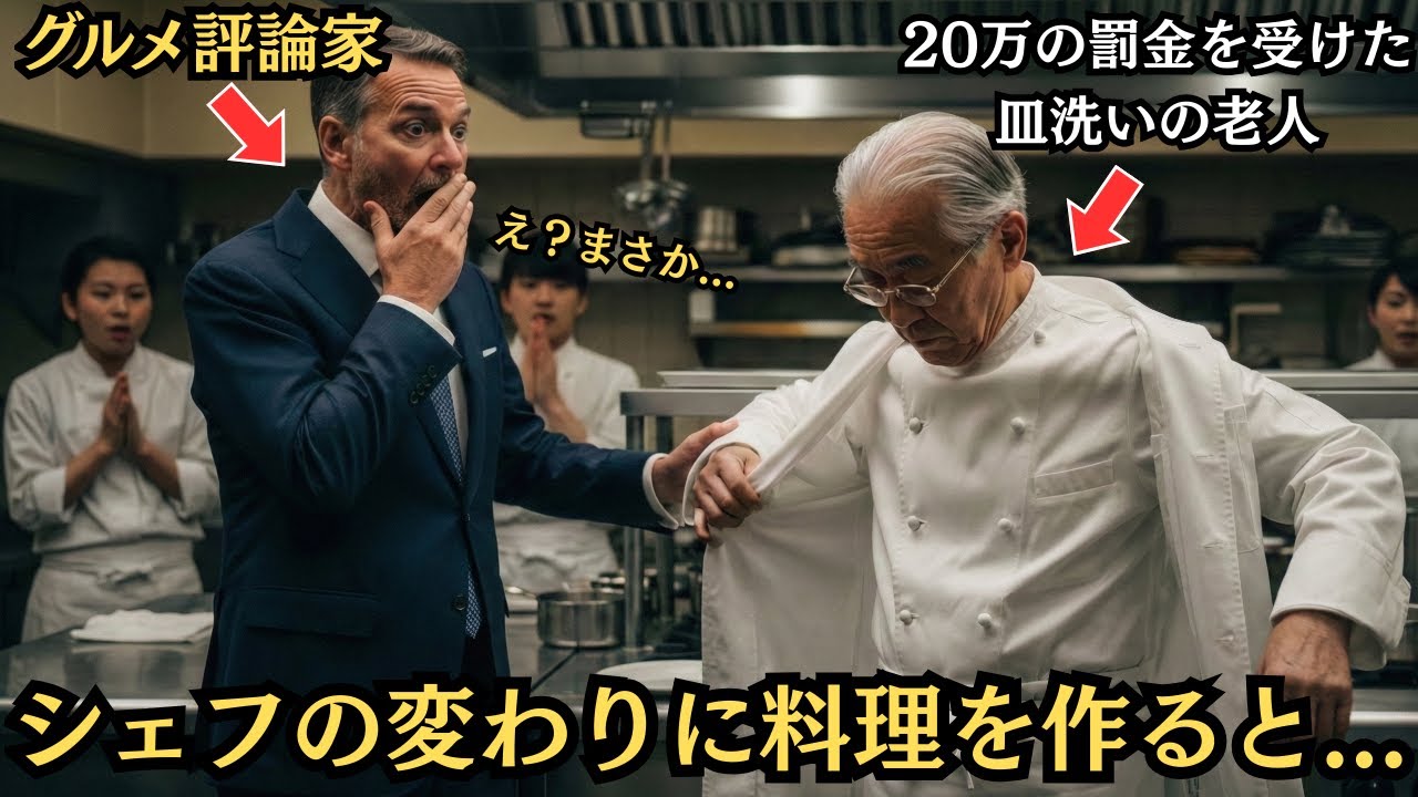 20万円の濡れ衣を着せられた皿洗いの老人。翌日、世界的評論家が厨房に現れ…