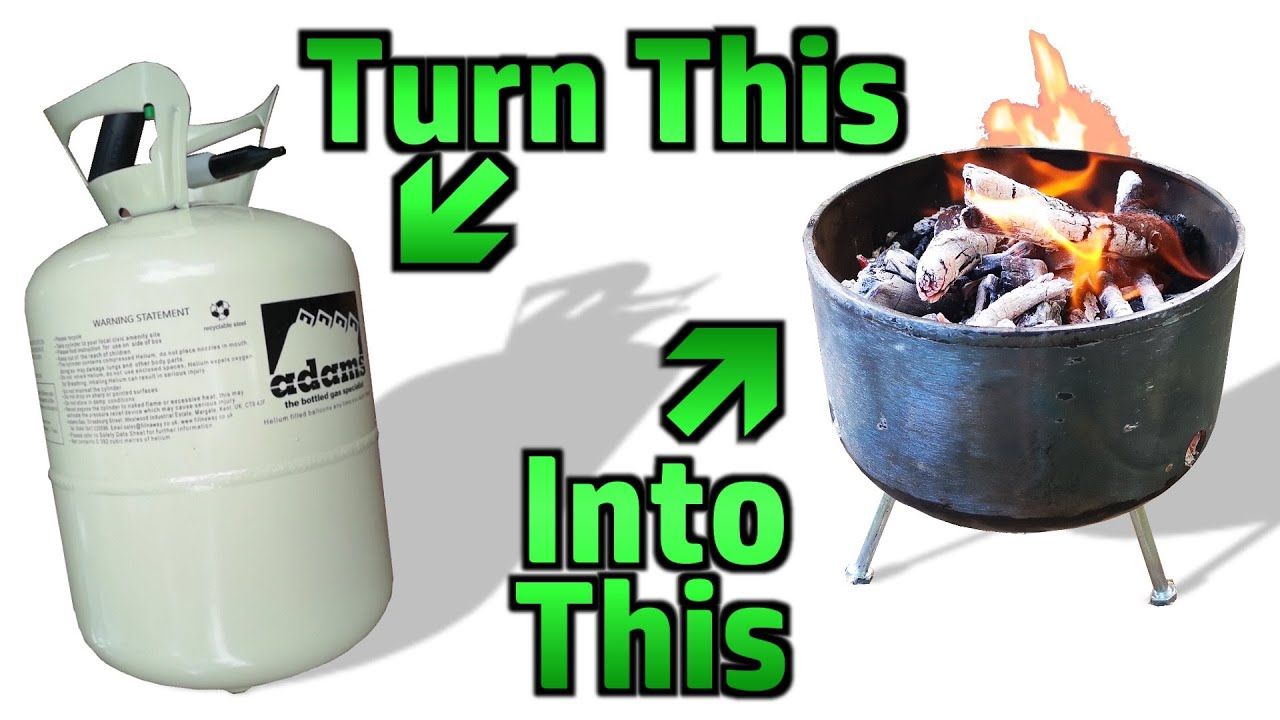 Making a Simple Charcoal BBQ Hearth From a Helium Gas Bottle