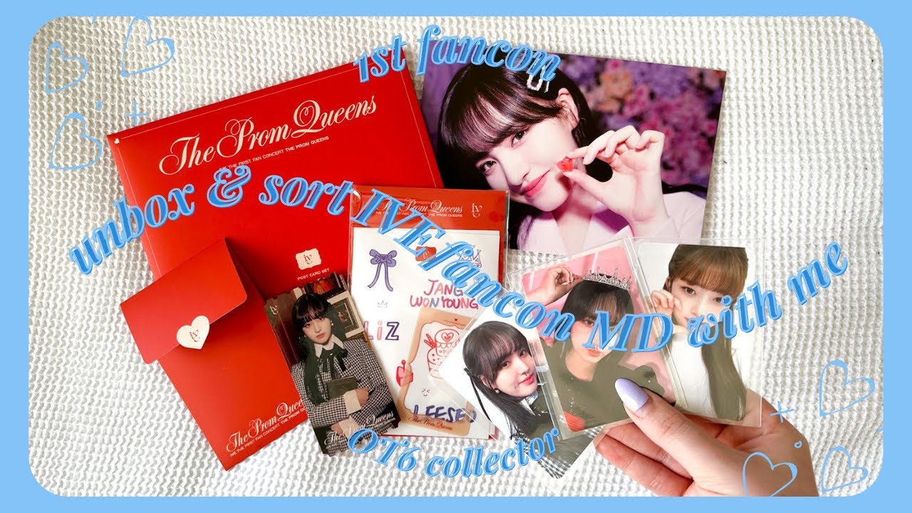 ✰ UNBOX AND SORT IVE FANCON MERCH WITH ME ✰ ot6 trading cards !!