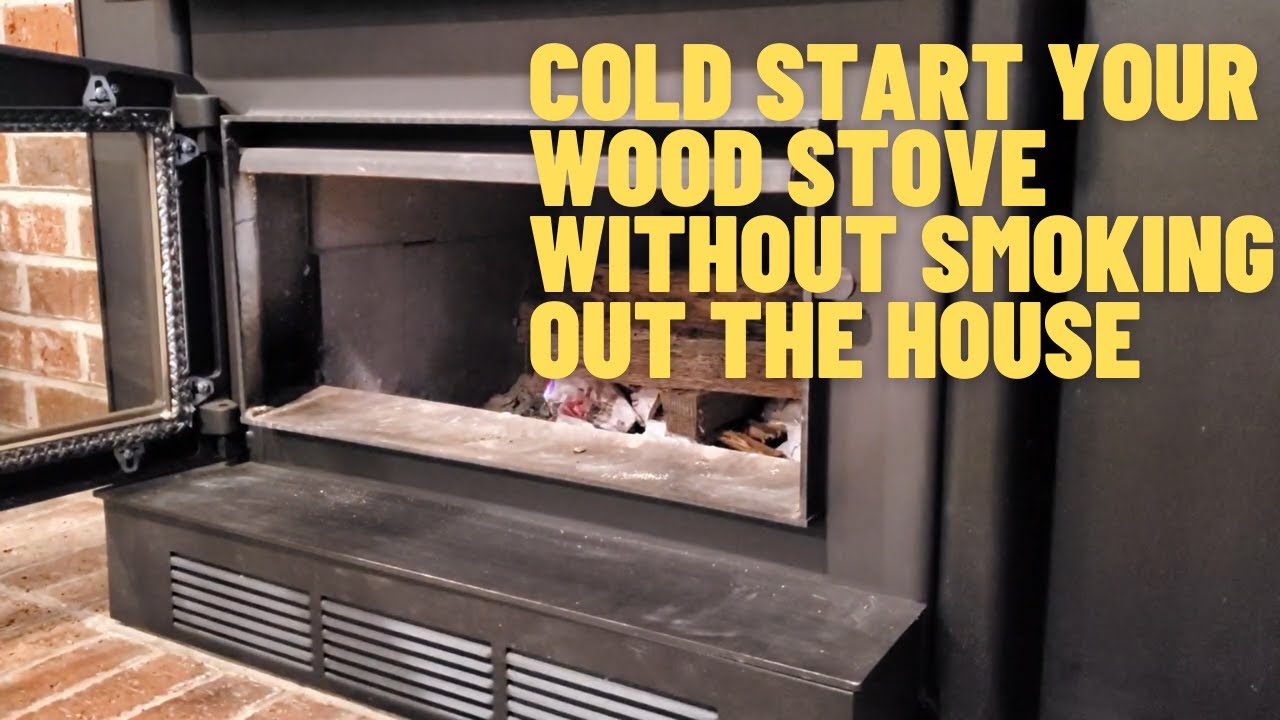How to cleanly preheat the flue to prevent smoking during cold startup of wood stove