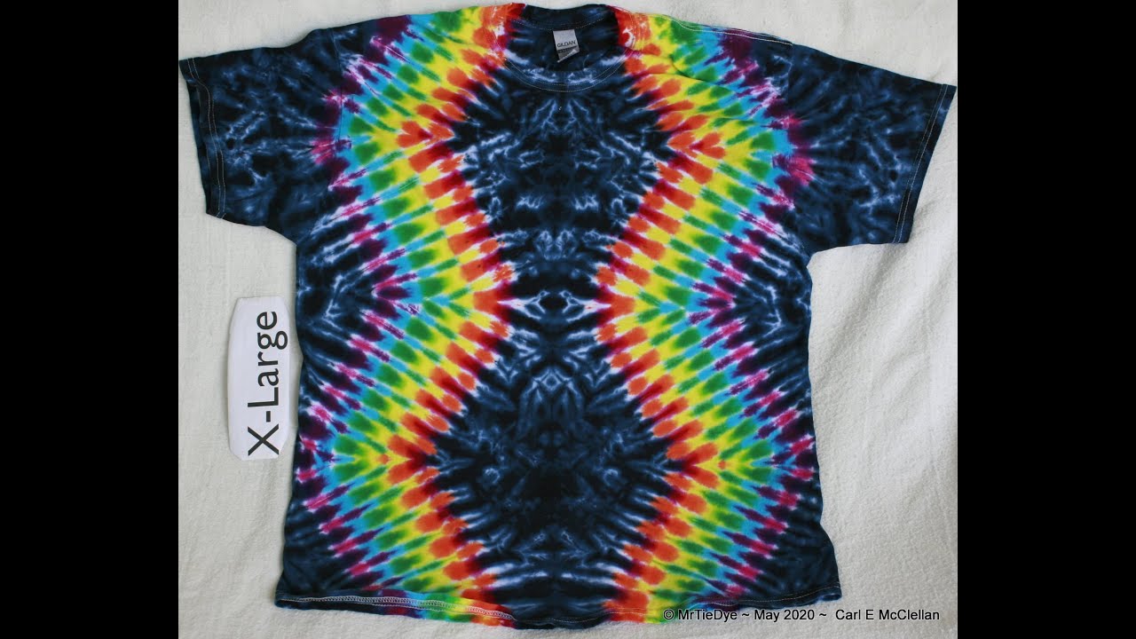 Tie Dye a Double ZigZag Rainbow DNA Tee