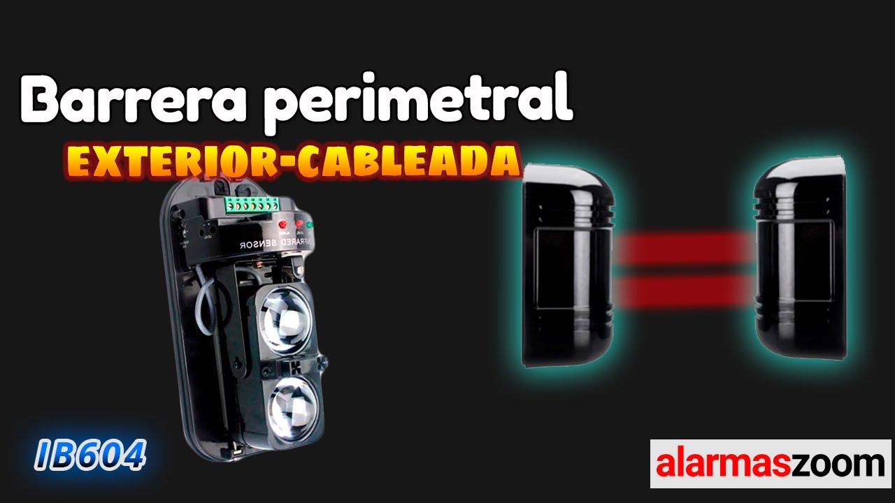 Barrera perimetral exterior cableada IB604 compatible con alarmas con zonas de cable 🔉
