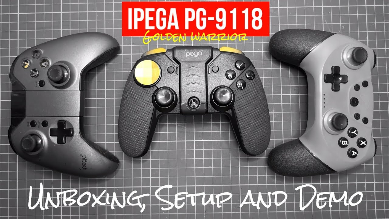 IPEGA PG-9118 GOLDEN WARRIOR BLUETOOTH GAMEPAD CONTROLLER UNBOXING AND SETUP | PG-9118 GAMES