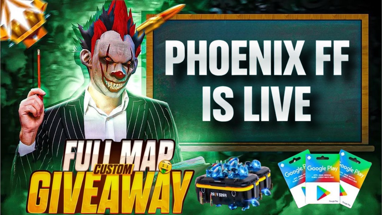 FREE FIRE LIVE 🔴 | FREE DIAMOND GIVEAWAY 💎 | Custom Room + Rank Push | Phoenix FF
